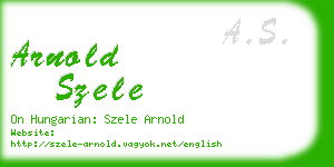 arnold szele business card